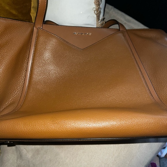 Michael Kors Chestnut Leather Shoulder Tote - Picture 5 of 13